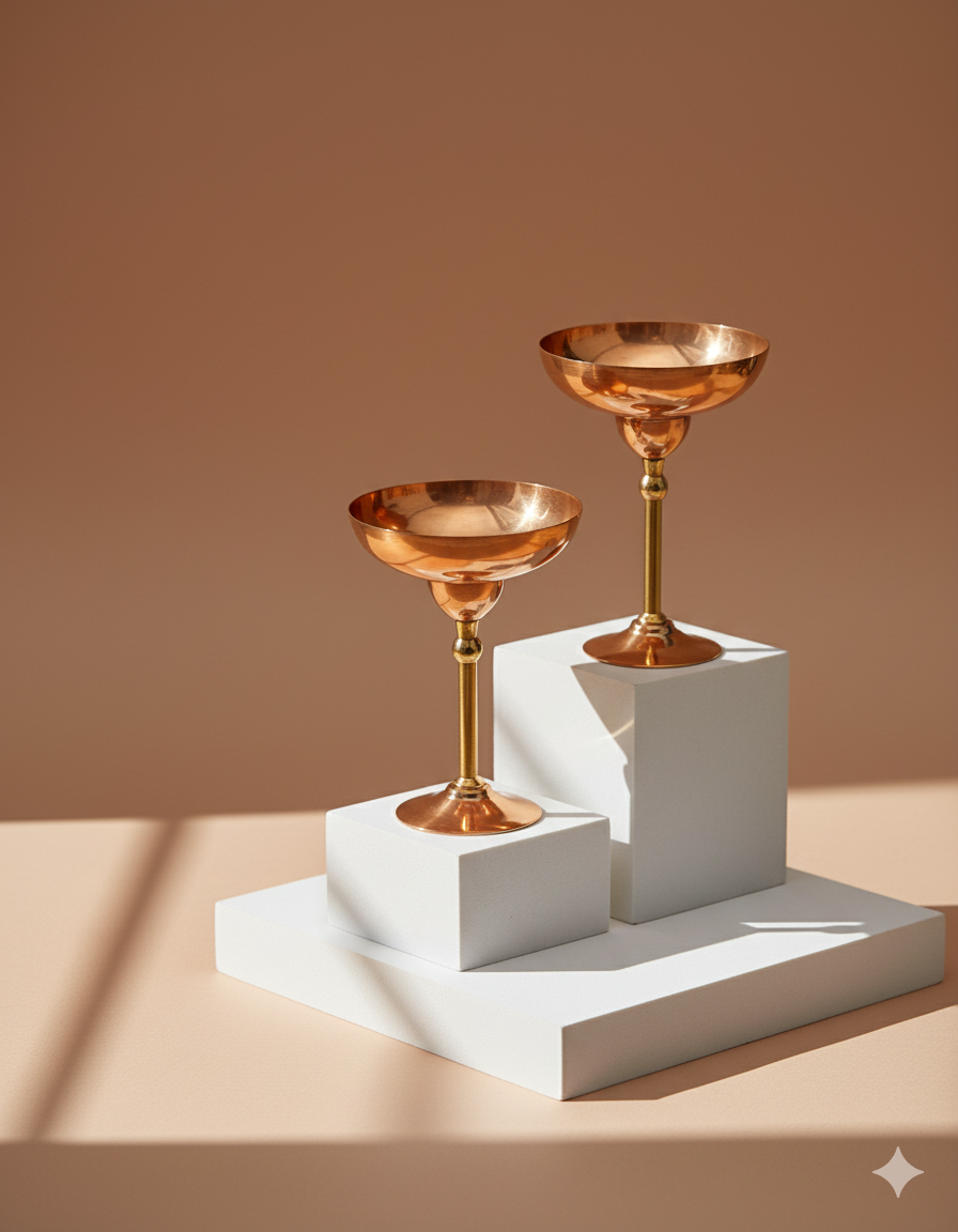 Margarita Glass - Copper - Luxury Stemmed Cocktail Glass - Viviana London Margarita Glass - Copper - Luxury Stemmed Cocktail Glass - related handcrafted Copper product from Viviana London